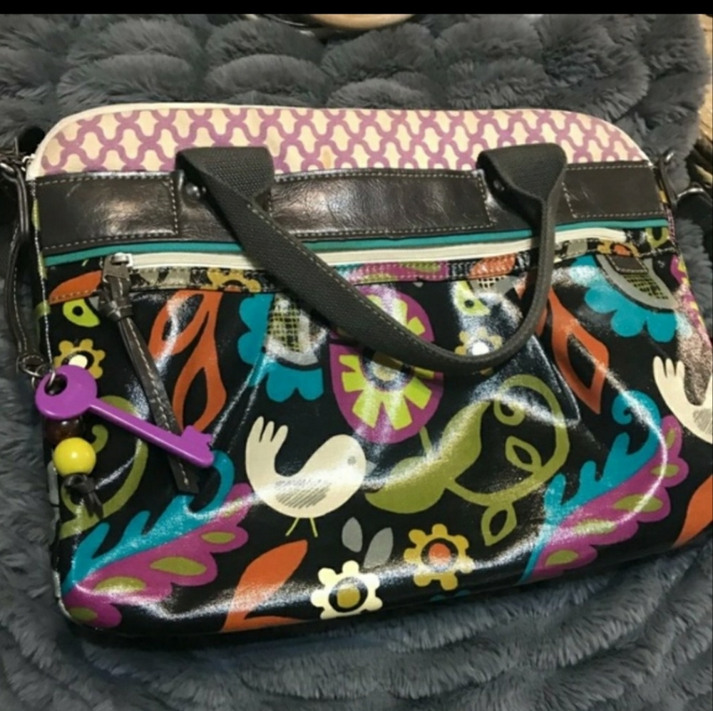 Fossil key-per laptop/messenger bag